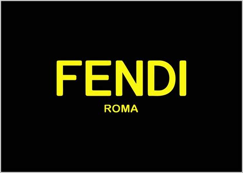 fendi black yellow font logo|Fendi logo clip art images.